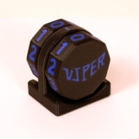 Viper Sleeves Logo Life Counter Black Body with Blue Numbers