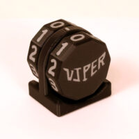 Viper Sleeves Logo Life Counter Black Body with Gray Numbers
