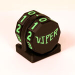 Viper Sleeves Logo Life Counter Black Body with Neon Green Numbers