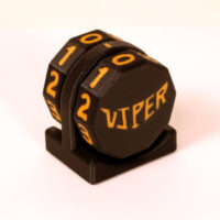 Viper Sleeves Logo Life Counter Black Body with Orange Numbers