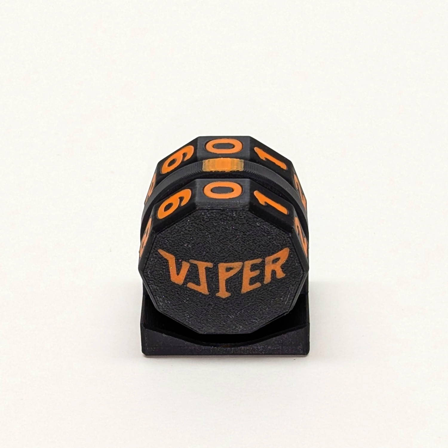 Orange Viper Life Counter with magnetic two-wheel design for TCG games