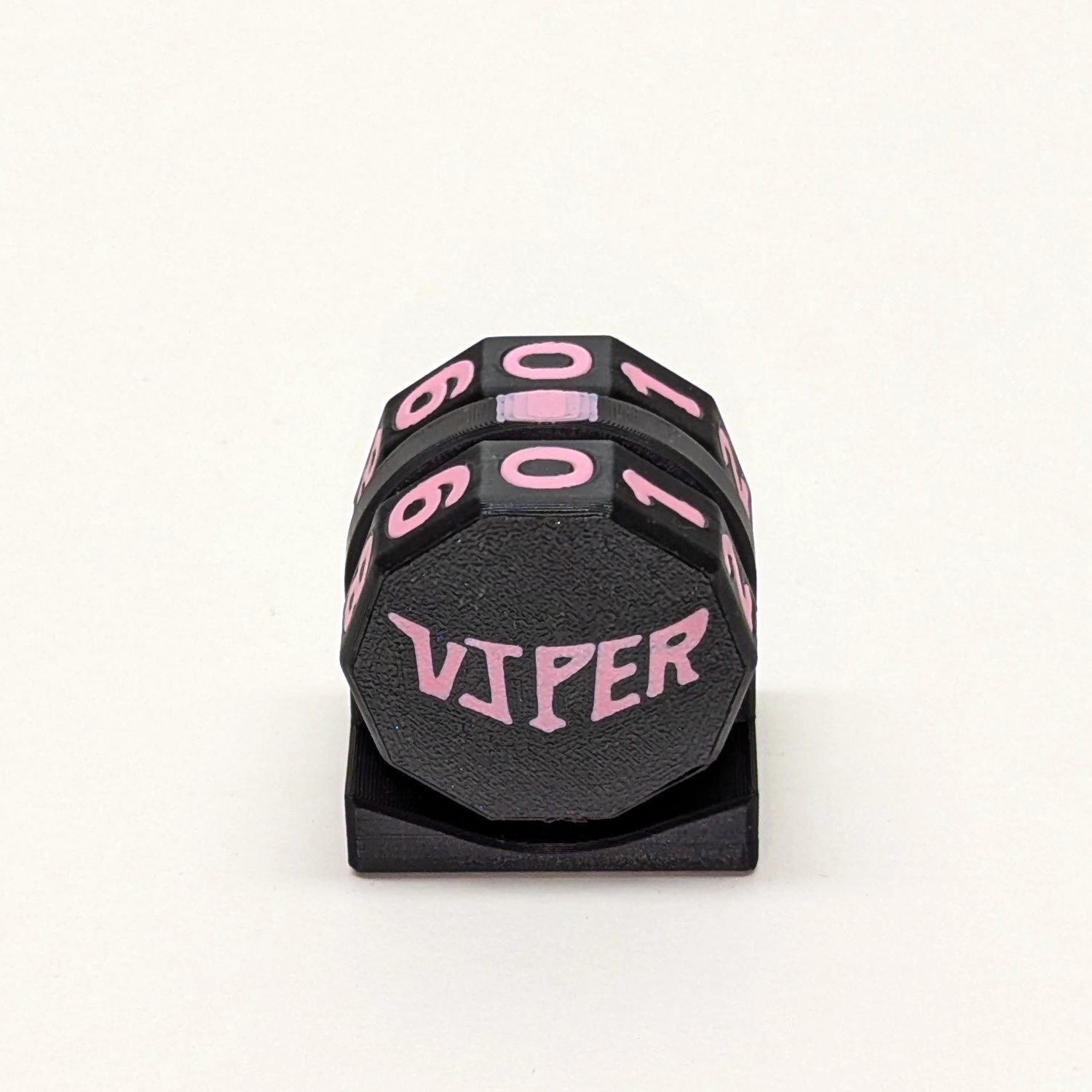 Pink Viper Life Counter with magnetic two-wheel design for TCG games