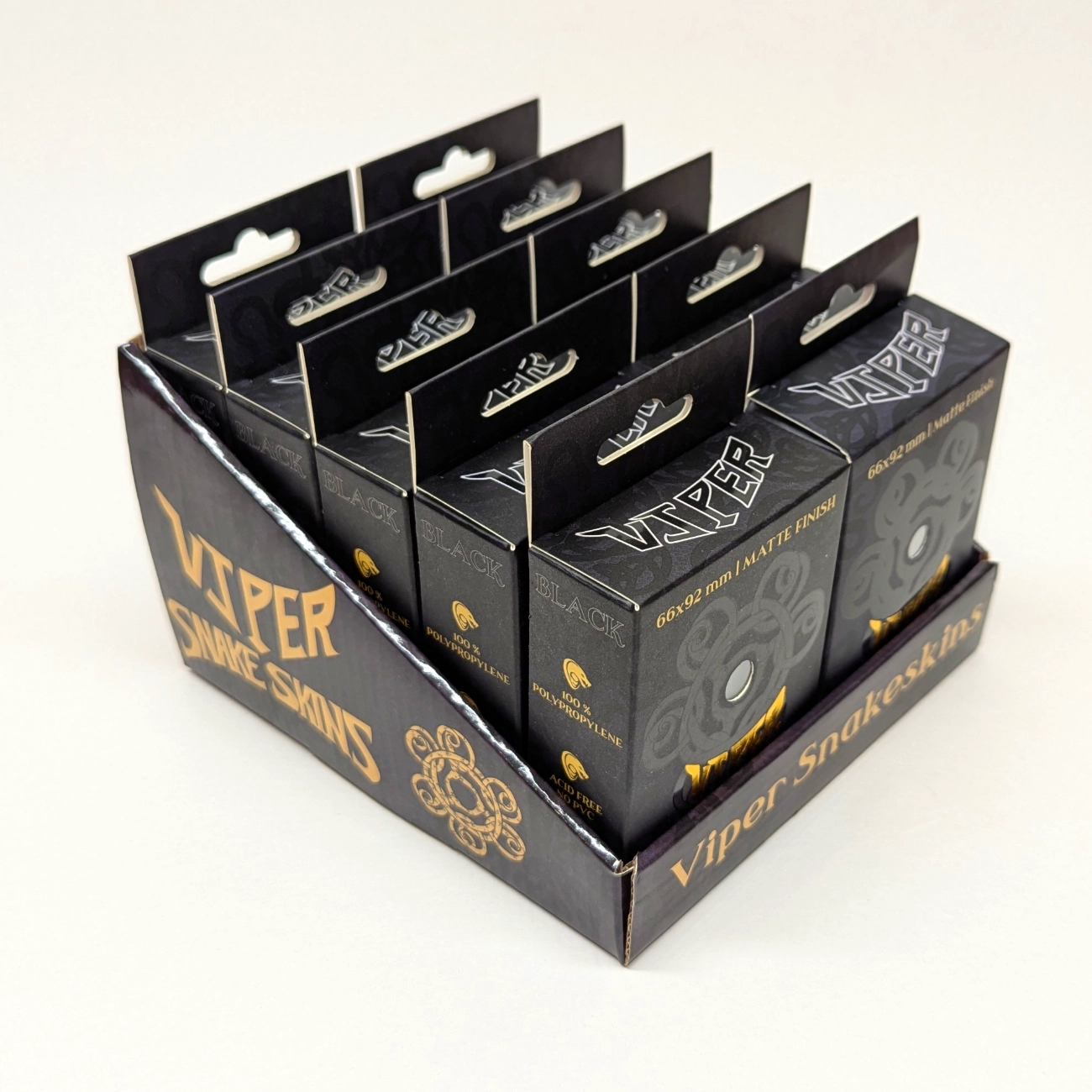 Viper Snakeskins Black TCG Sleeves Case – 10 Packs (1000 Matte Sleeves)