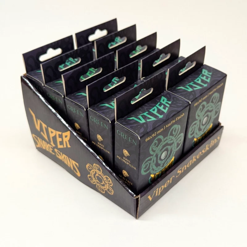Case of green TCG sleeves - Viper Snakeskins