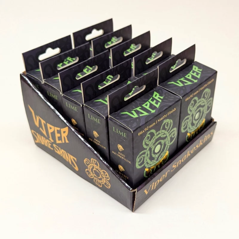 Case of Lime TCG Sleeves - Viper Snakeskins