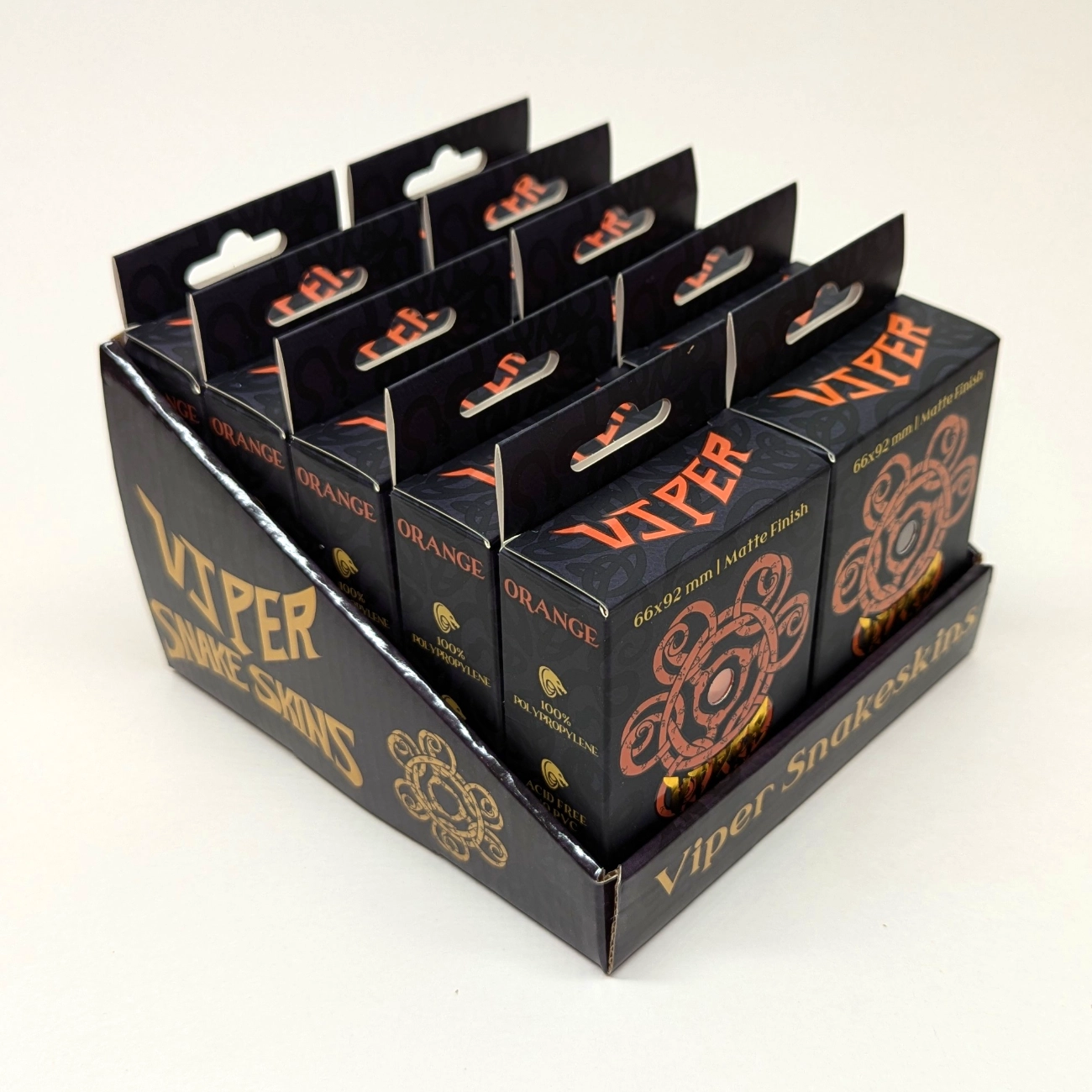 Case of Orange TCG Sleeves - Viper Snakeskins