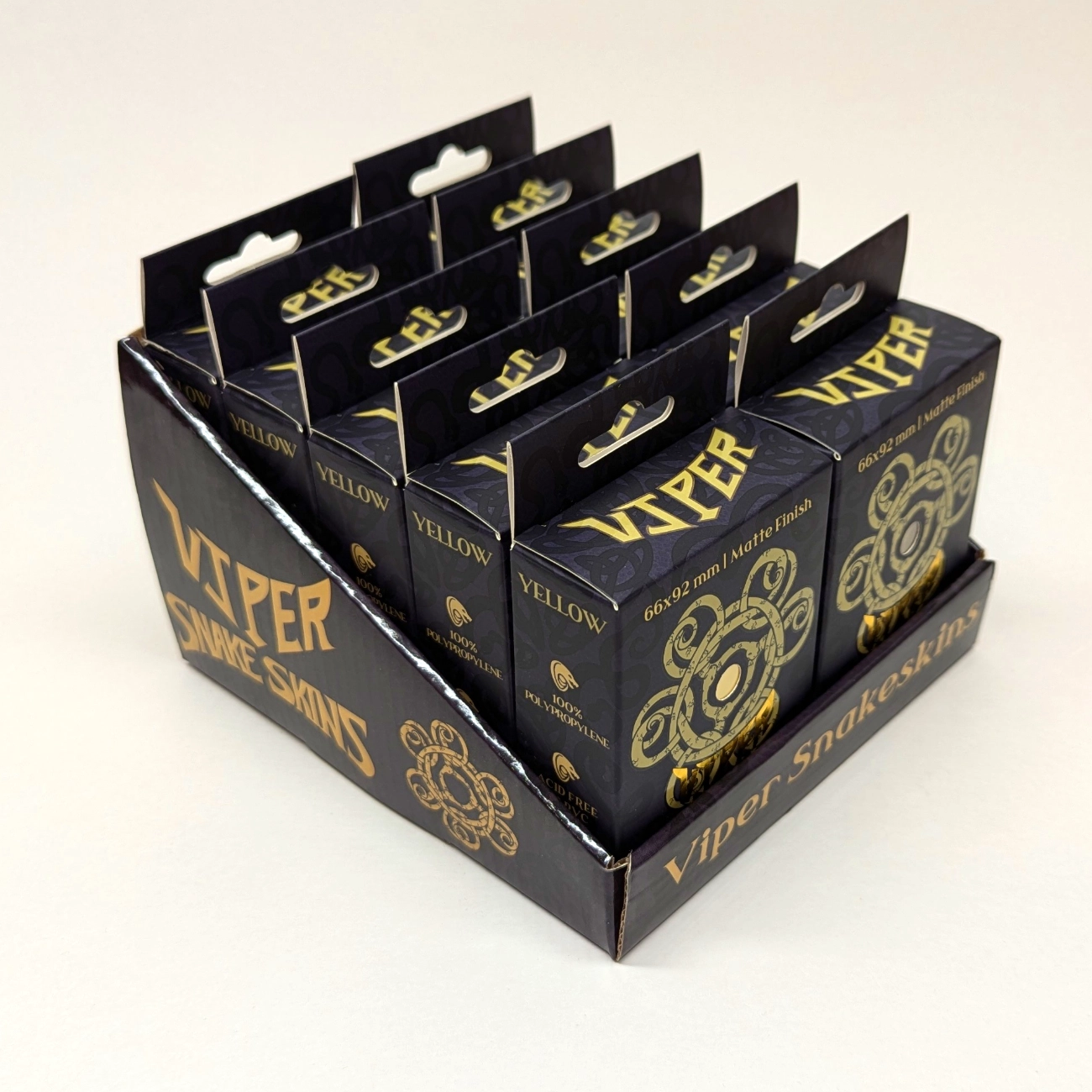 Case of yellow TCG Sleeves - Viper Snakeskins