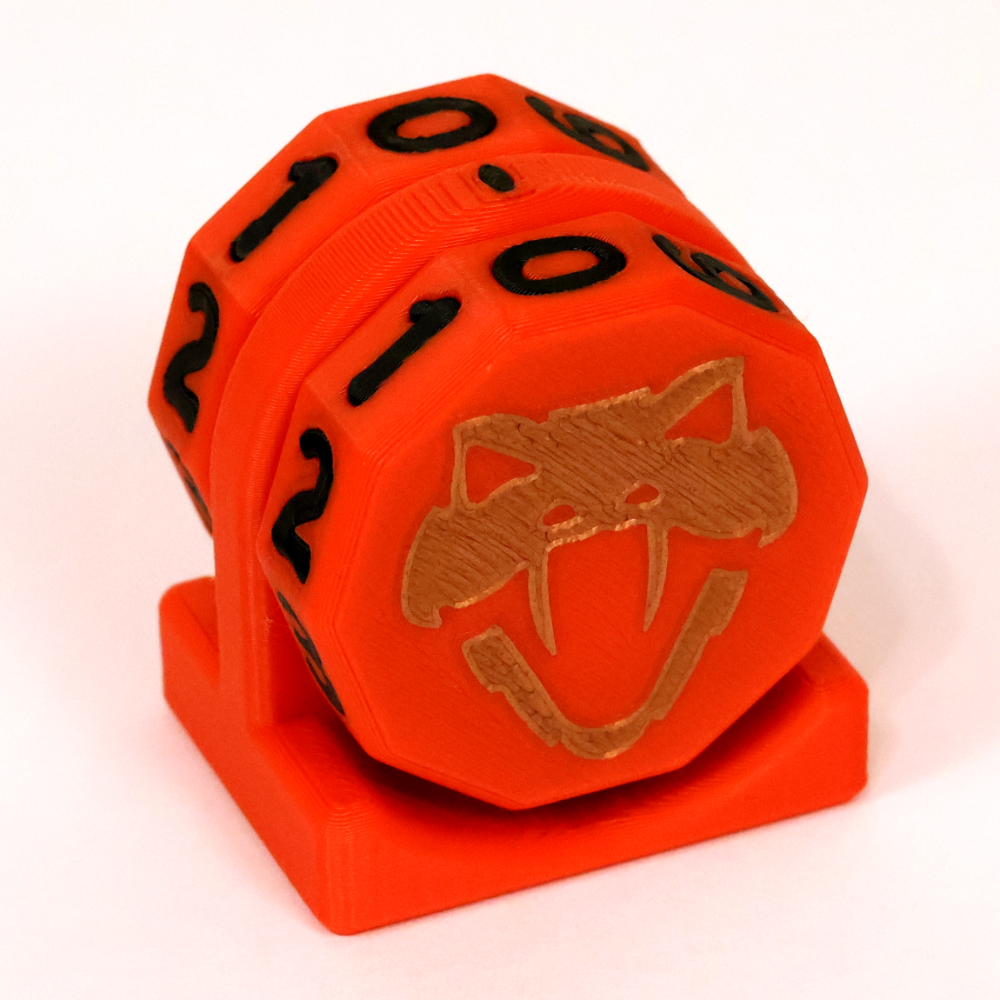 Copperhead Life Counter – Red with Black Numbers