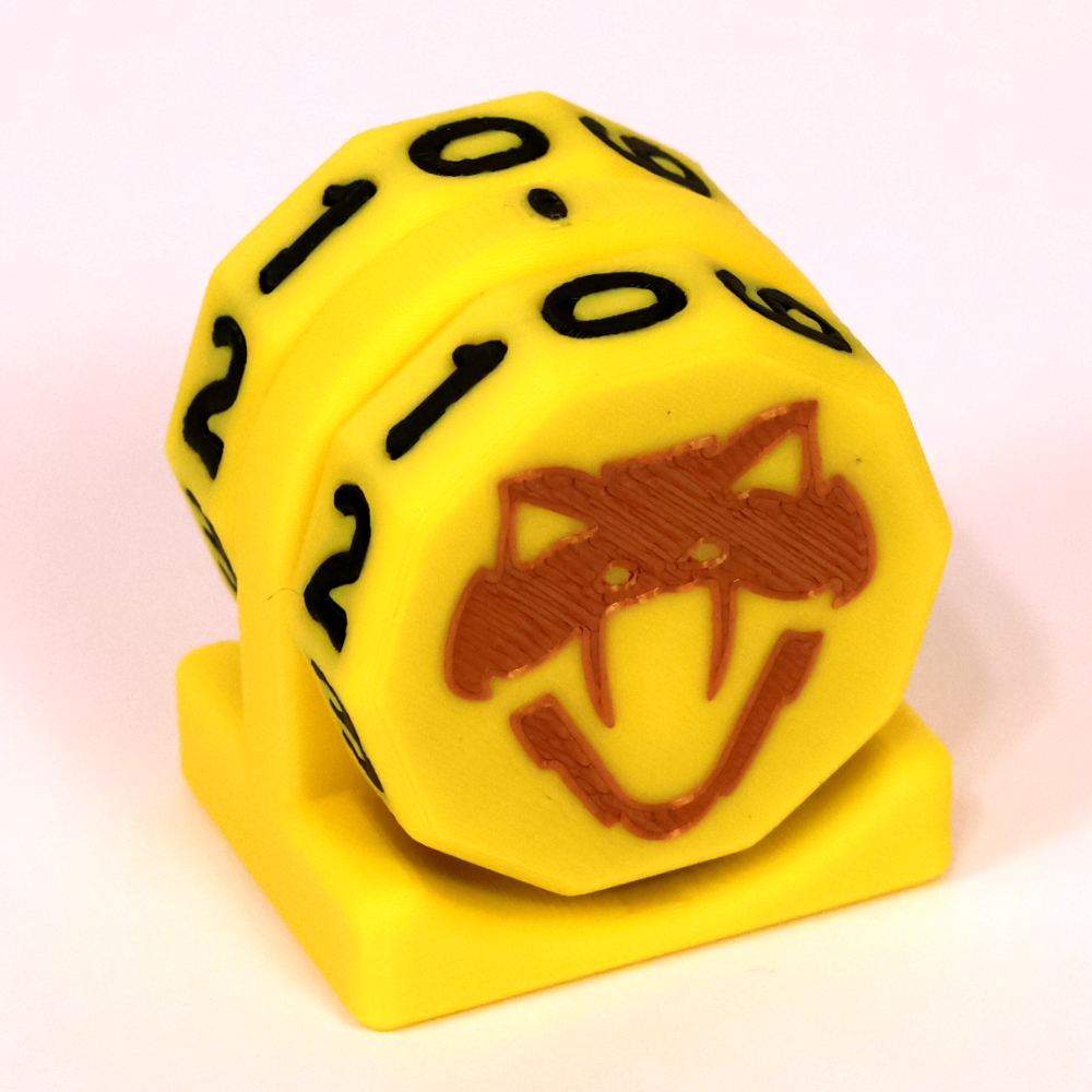 Copperhead Life Counter – Yellow with Black Numbers