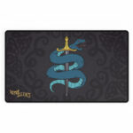 Viper Sleeves TCG Playmat – Teal Snake & Sword Design