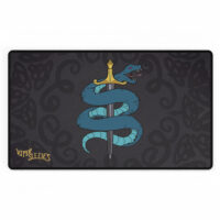 Viper Sleeves TCG Playmat – Teal Snake & Sword Design