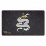 Viper Sleeves TCG Playmat – White Snake & Sword Design