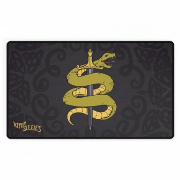Viper Sleeves TCG Playmat – Yellow Snake & Sword Design