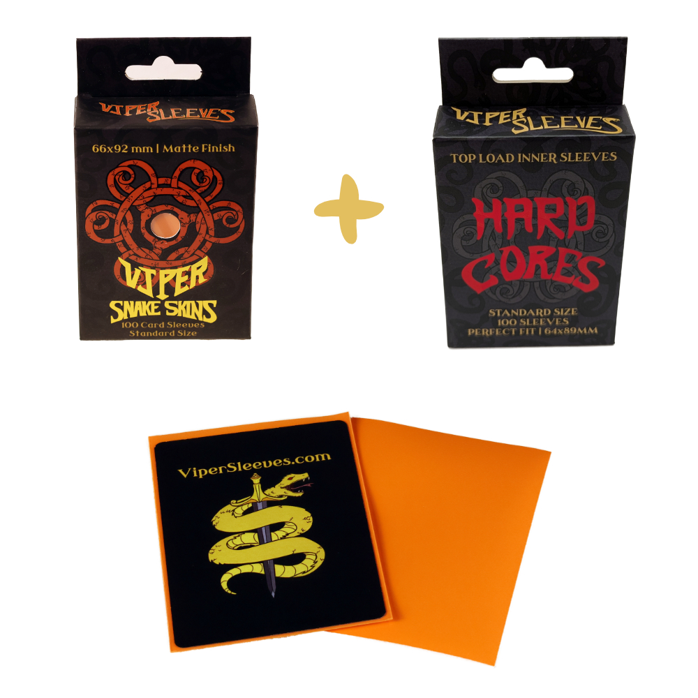 Orange Viper Snakeskins plus Hard Cores Double Sleeve Kit