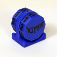 Viper Sleeves Logo Life Counter Blue Body with Black Numbers
