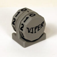 Viper Sleeves Logo Life Counter Gray Body with Black Numbers