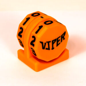 Viper Sleeves Logo Life Counter Orange Body with Black Numbers