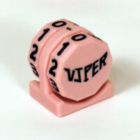 Viper Sleeves Logo Life Counter Pink Body with Black Numbers