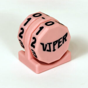 Viper Sleeves Logo Life Counter Pink Body with Black Numbers