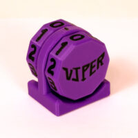 Viper Sleeves Logo Life Counter Purple Body with Black Numbers