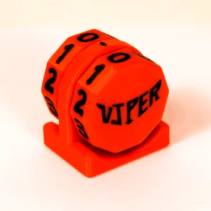 Viper Sleeves Logo Life Counter Red Body with Black Numbers