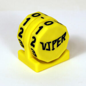 Viper Sleeves Logo Life Counter Yellow Body with Black Numbers