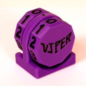 Viper Sleeves Logo Life Counter Purple Body with Black Numbers