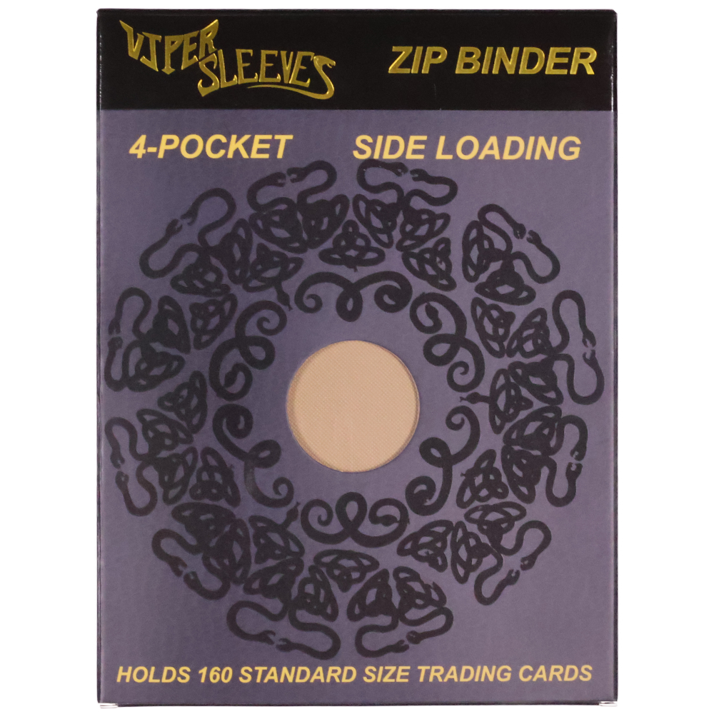 Tan 4 pocket binder retail packaging