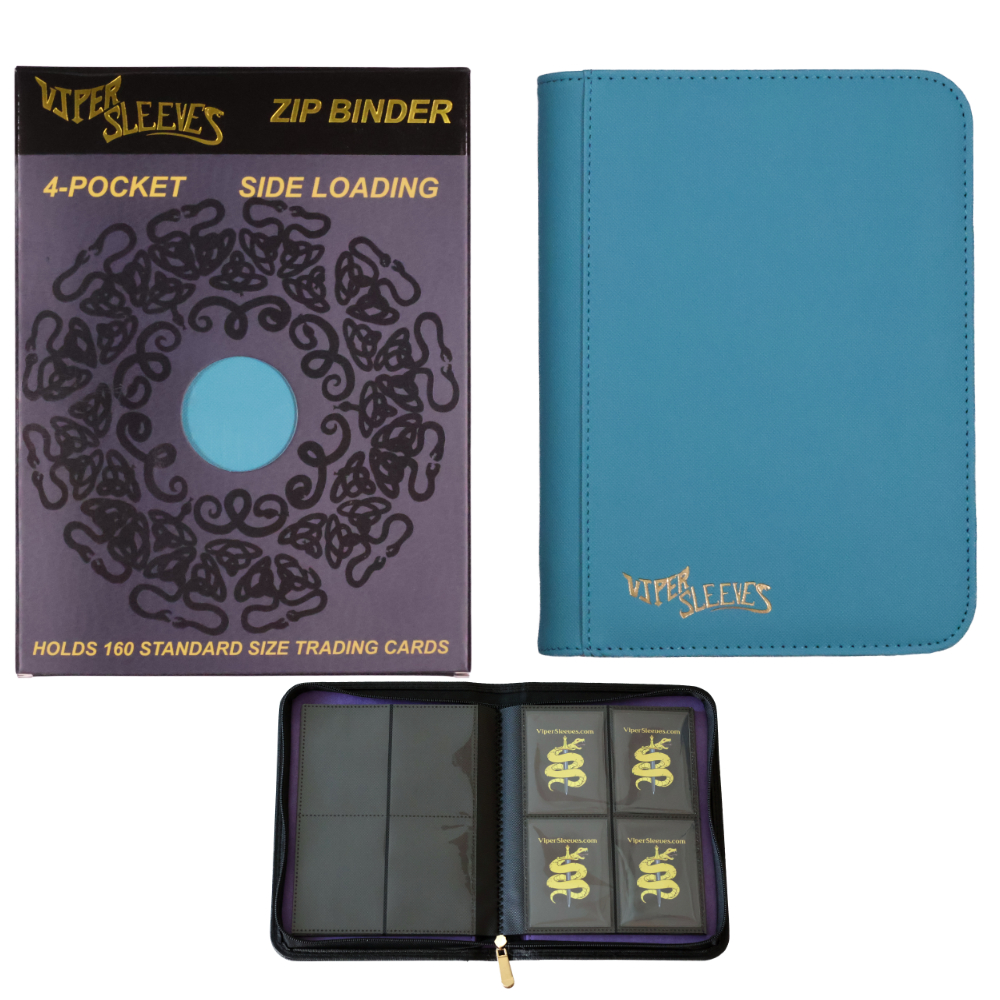 4 pocket standard Binder Collage teal