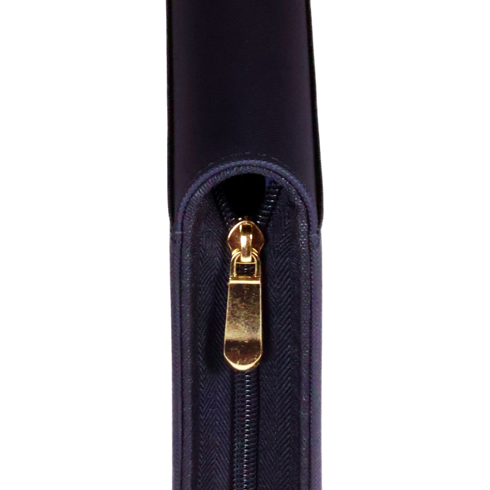 black binder zipper closeup