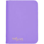 Misty Lavender Viper Zip Binder – 4-Pocket Standard Size