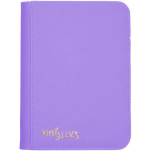 Misty Lavender Viper Zip Binder – 4-Pocket Standard Size