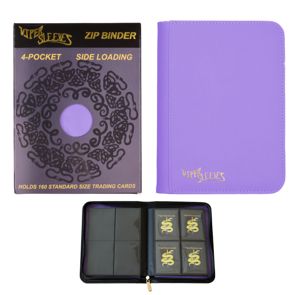 Misty Lavender Viper Zip Binder – 4-Pocket Standard Size - Image 6