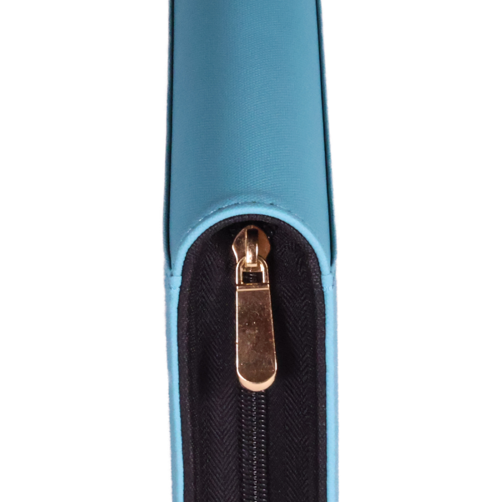 Tidal Teal Viper Zip Binder – 4-Pocket Standard Size - Image 2