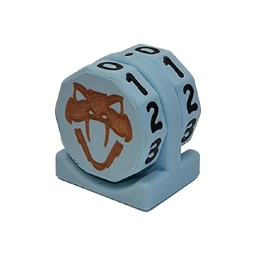 Copperhead Life Counter – Sky Blue With Black Numbers