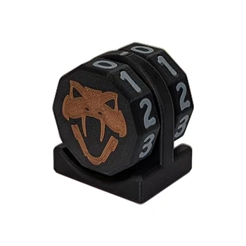 Copperhead Life Counter – Black with Gray Numbers