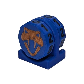 Copperhead Life Counter – Blue with Black Numbers