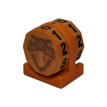 Copperhead Life Counter – Orange with Black Numbers