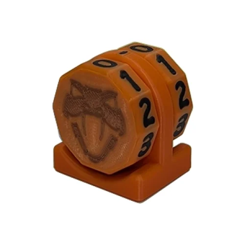 Copperhead Life Counter – Orange with Black Numbers