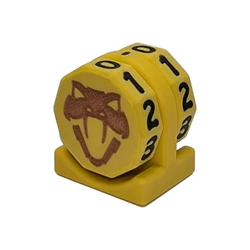Copperhead Life Counter – Yellow with Black Numbers