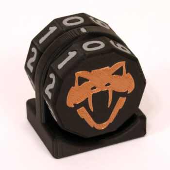 Copperhead Life Counter – Black with Gray Numbers