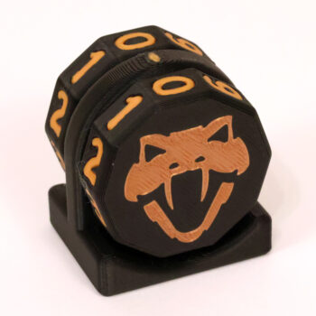 Copperhead Life Counter – Black with Orange Numbers