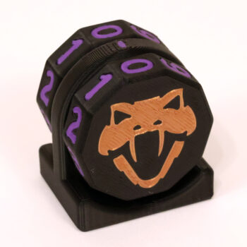 Copperhead Life Counter – Black with Purple Numbers