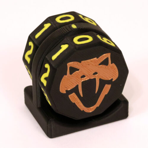 Copperhead Life Counter – Black with Yellow Numbers