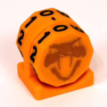 Copperhead Life Counter – Orange with Black Numbers