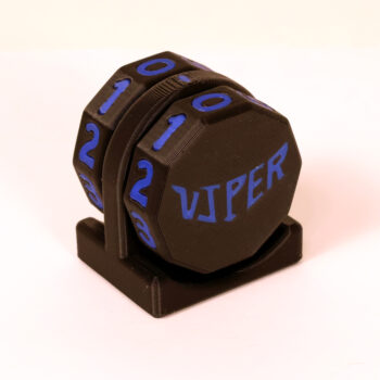 Viper Sleeves Logo Life Counter Black Body with Blue Numbers