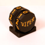 Viper Sleeves Logo Life Counter Black Body with Orange Numbers