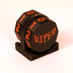 Viper Sleeves Logo Life Counter Black Body with Red Numbers