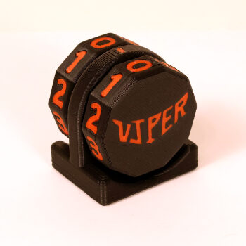 Viper Sleeves Logo Life Counter Black Body with Red Numbers