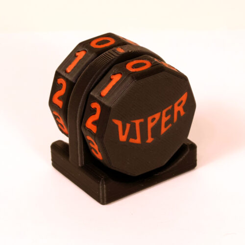 Viper Sleeves Logo Life Counter Black Body with Red Numbers
